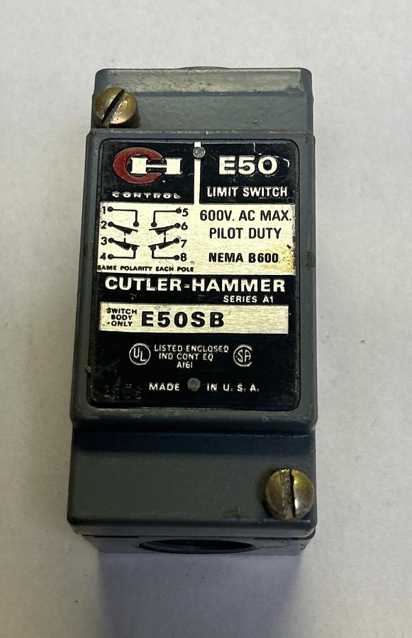 Used CUTLER HAMMER,E50SB,LIMIT SWITCH BODY ONLY