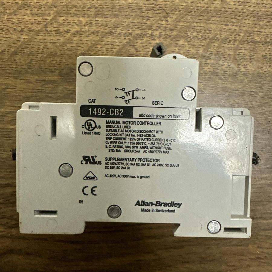 Used Allen Bradley,1492-CB2 H300,Manual Motor Circuit Breaker