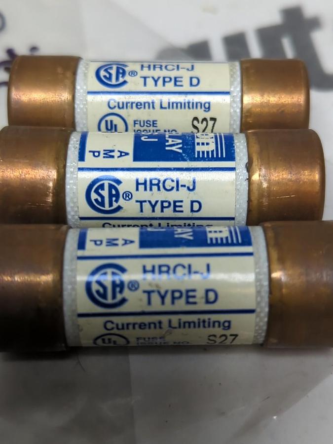 EDISON,JDL25,CLASS J 25 AMP FUSE LOT OF 3 NOS