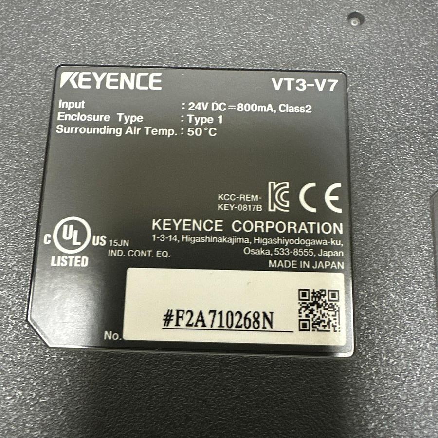 Used Keyence,VT3-V7,Operator Interface Touchscreen