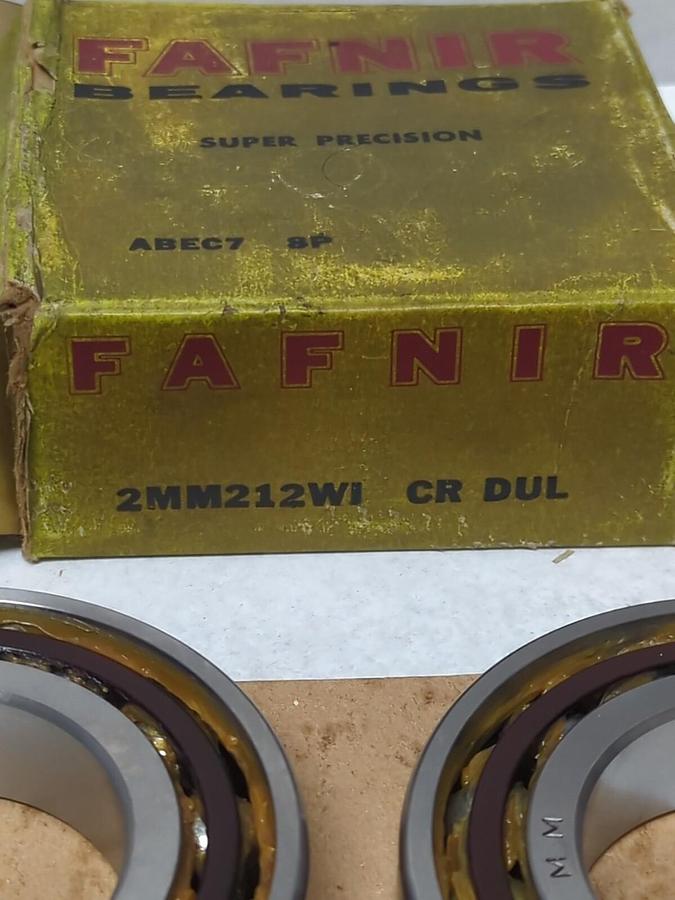 FAFNIR,2MM212WI CR DUL,ANGULAR BEARING 2 PCS NOS