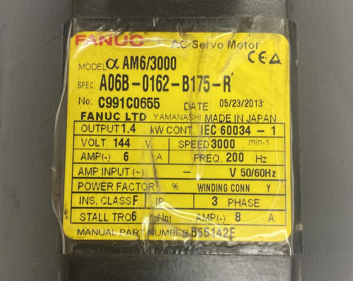 Used FANUC,A06B-0162-B175-R,AC SERVO MOTOR