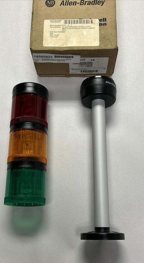 Used ALLEN BRADLEY,855TE-B10Y3Y5Y4,SER C STACK LIGHT ASSEMBLY NEW
