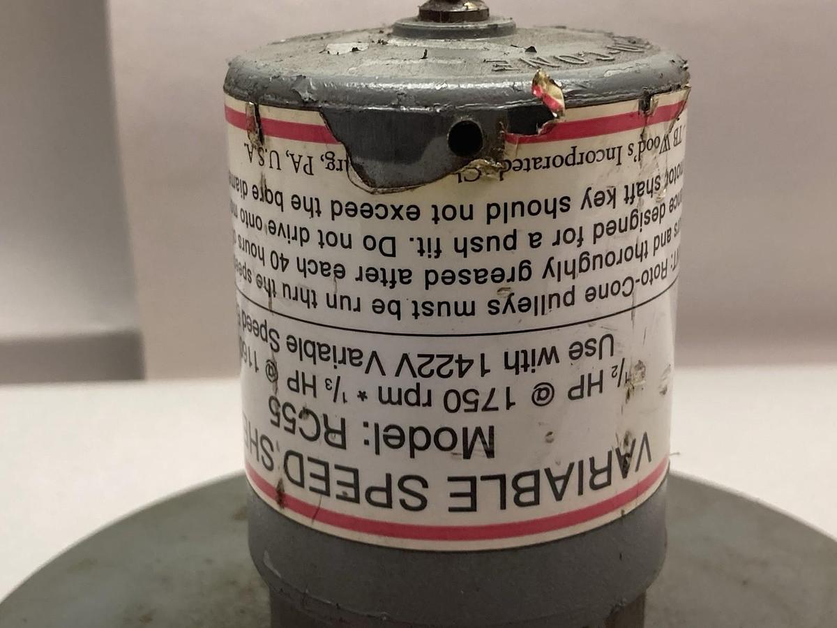 Used TB Woods,Model RC55,Variable Speed Sheave 1750RPM 1/3Hp 1160RPM