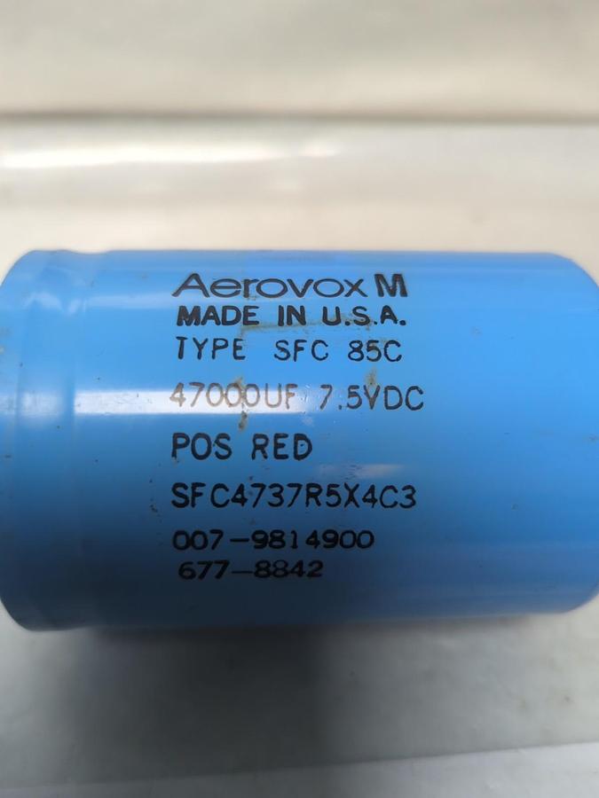 Used AEROVOX M,SFC4737R5X4C3,CAPACITOR 47000UF 7.5VDC PRE-OWNED