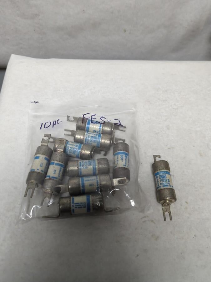 Used GOULD,FES-2,BOLT ON FUSE HRCII-C LOT OF 10 PRE-OWNED
