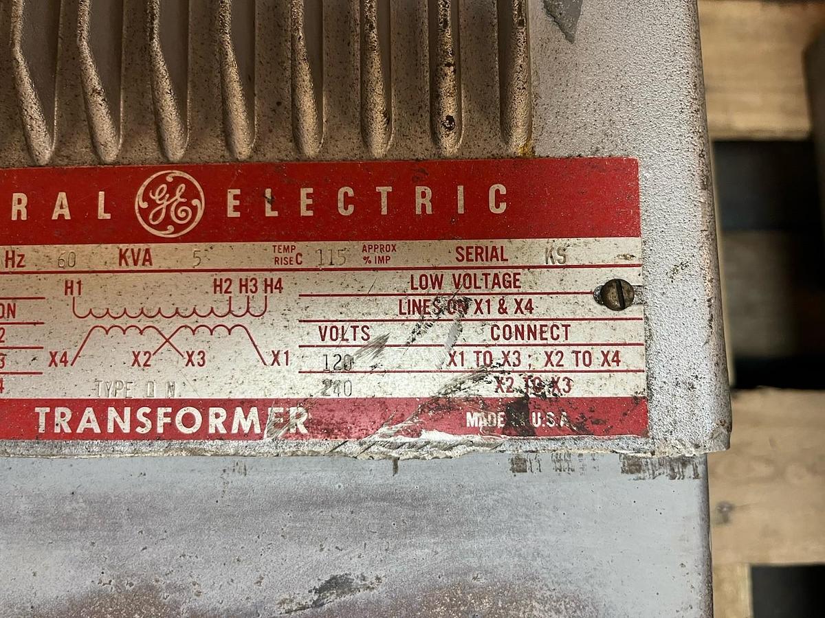 Used GE,G9T1B1046G2,TRANSFORMER 5KVA HV 277V LV 120/240V