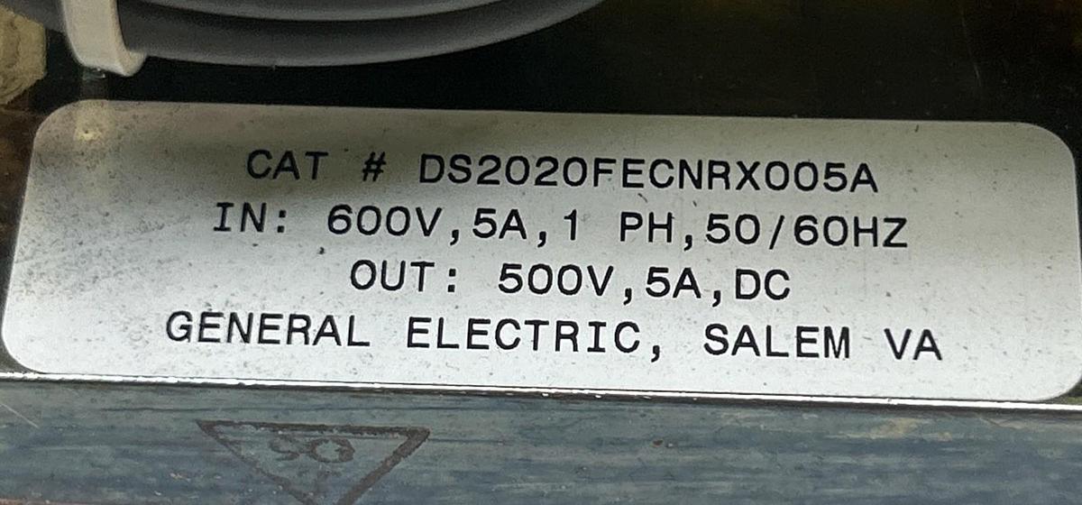 Used GENERAL ELECTRIC,DS2020FECNRX005A,FIELD EXCITER ASSEMBLY