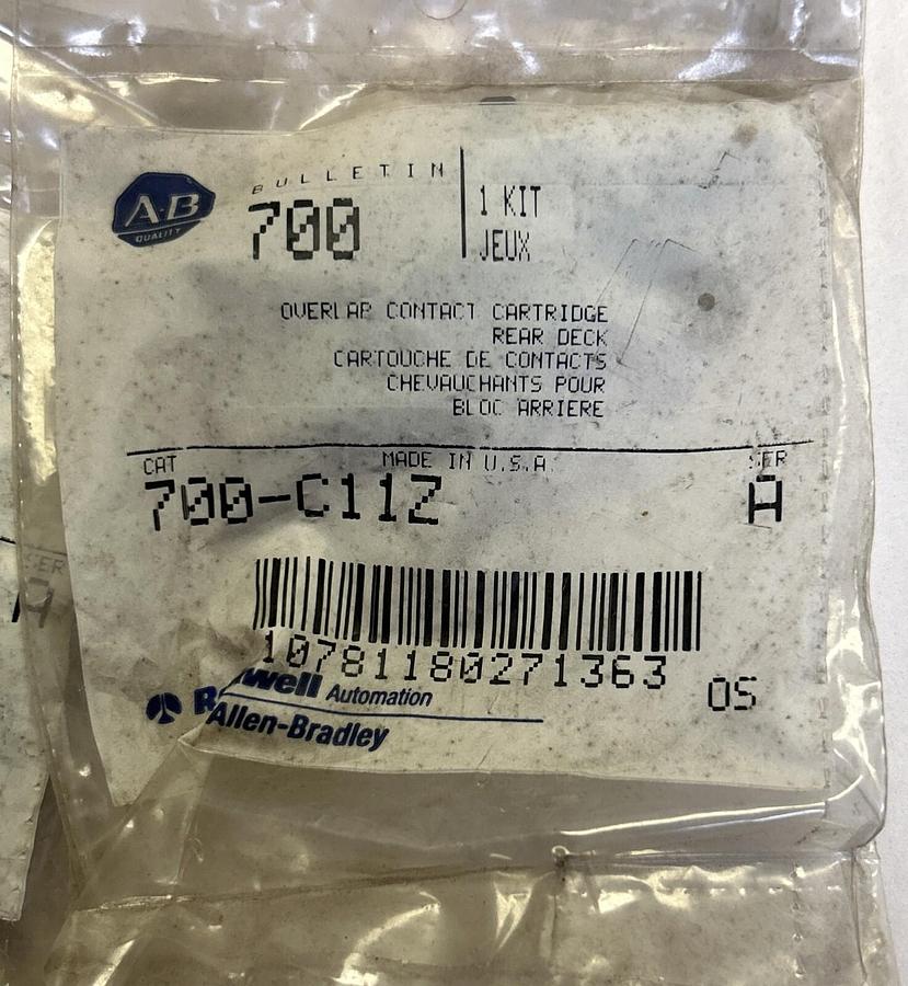ALLEN BRADLEY,700-C11Z,CONTACT CARTRIDGE REAR DECK LOT OF 5 NEW