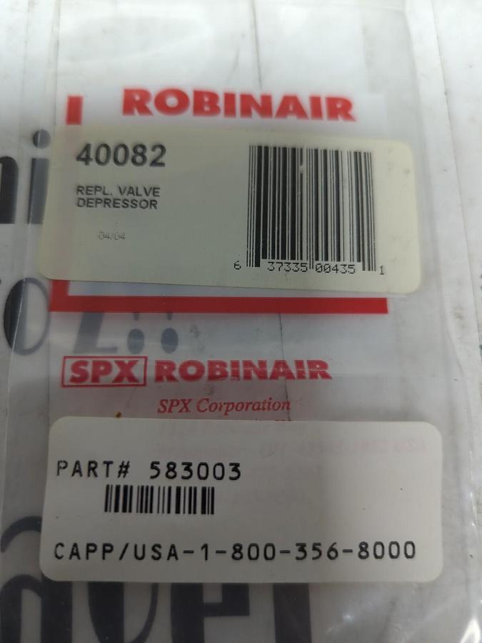 Used ROBINAIR,40082,1/4 INCH REPLACEMENT VALVE  DEPRESSORS PACK OF 6 NEW