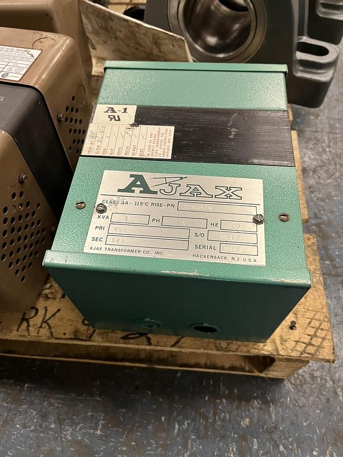 Used AJAX,1T83440,TRANSFORMER 1KVA 1PH PRI 480V SEC 120V