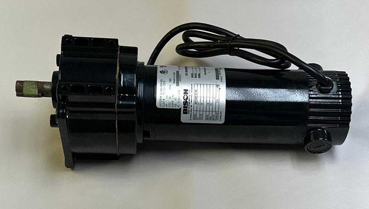 BISON,011-300-9194,DC GEAR MOTOR 1/4 HP 53 RPM 34:1 GEAR RATIO NOS