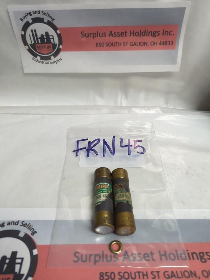 Used COOPER BUSSMANN,FRN-45,FUSETRON 45 AMP FUSE LOT OF 2 PRE-OWNED