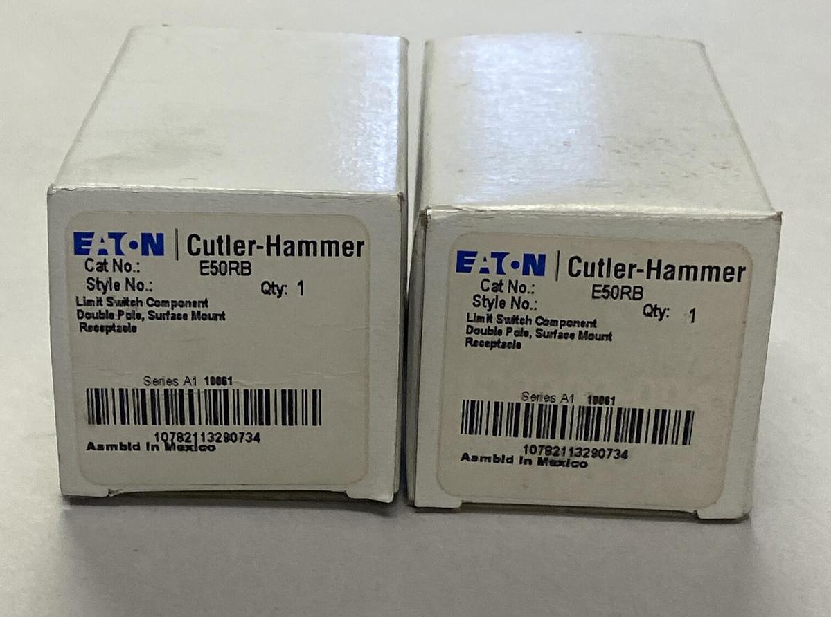 EATON CUTLER HAMMER,E50RB,LIMIT SWITCH RECEPTACLE LOT OF 2 NEW