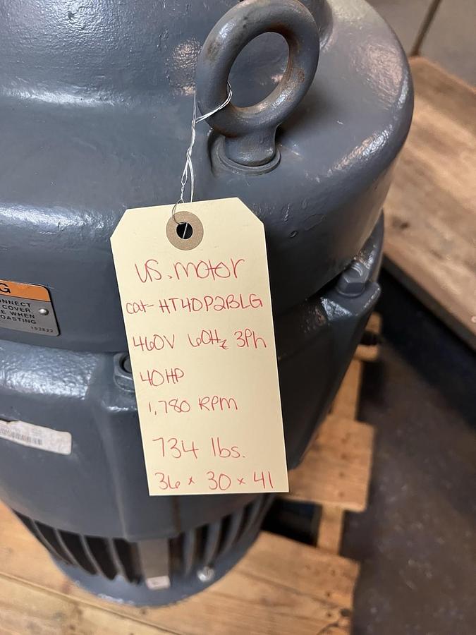 US MOTORS,HT40P2BLG,HOLLOW SHAFT MOTOR 40HP 1780RPM 3PH 324TP