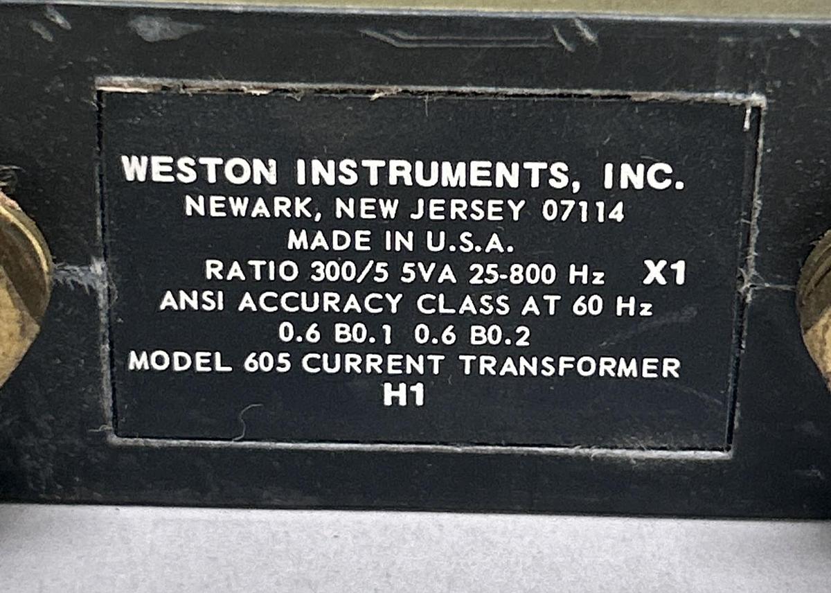 WESTON INSTRUMENTS,605,CURRENT TRANSFORMER NOS