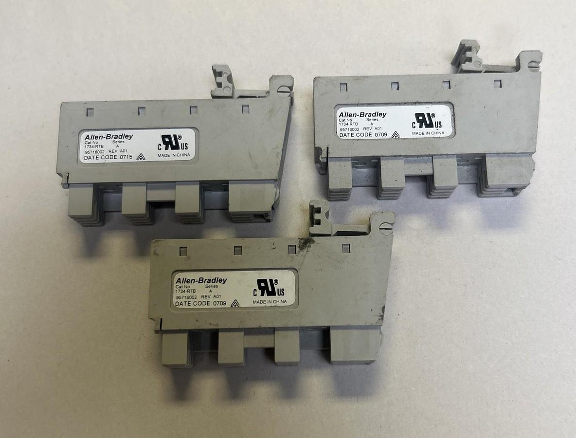 Used ALLEN BRADLEY,1734-RTB,TERMINAL MODULE LOT OF 3