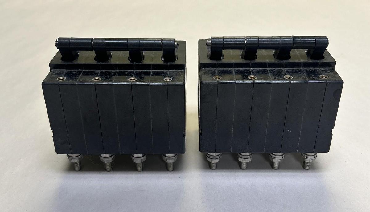 Used AIRPAX ELECTRONICS,12-11037-02,CIRCUIT BREAKER 30A 250V 4P LOT OF 2