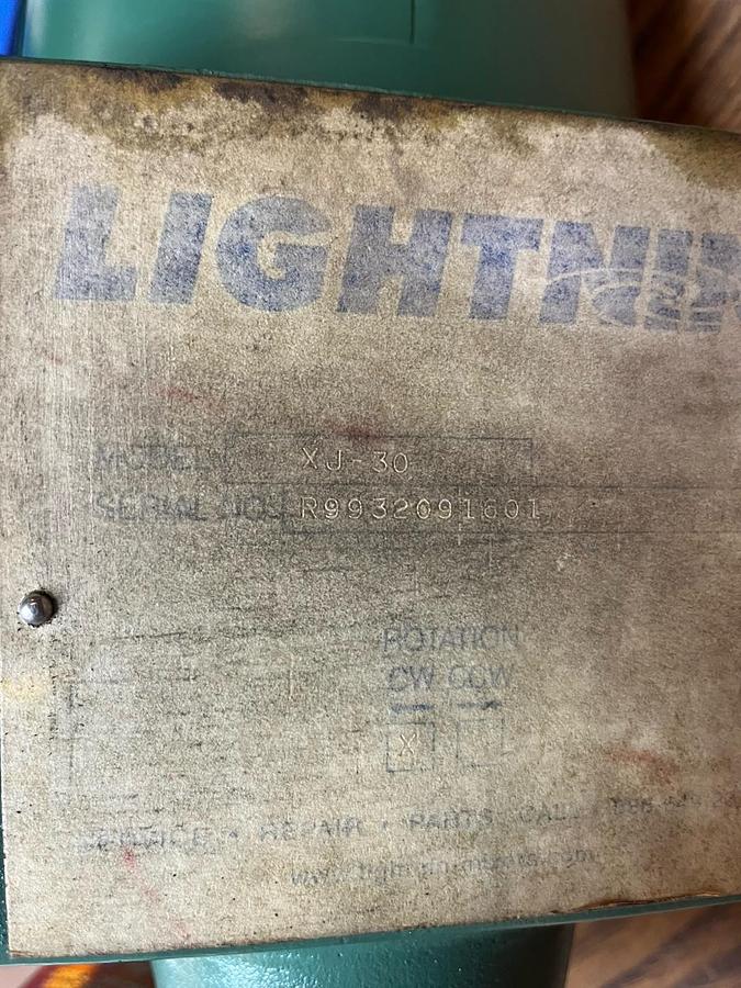 LIGHTNIN,XJ-30,MIXER .30HP 3PH 208-220V/440V