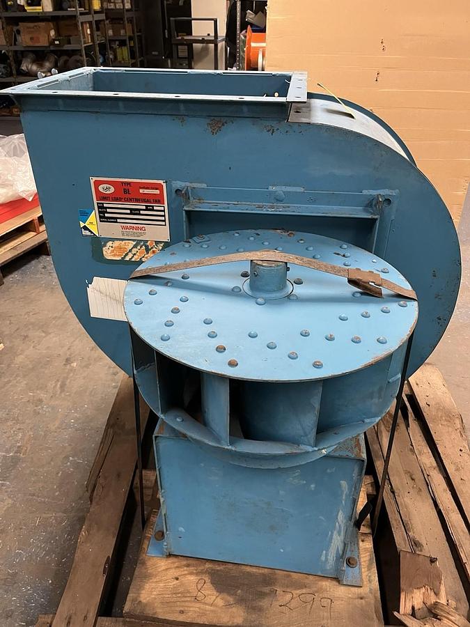 Used BUFFALO FORGE,SIZE 400,BL LIMIT LOAD CENTRIFUGAL FAN INLETS 1 CLASS 2