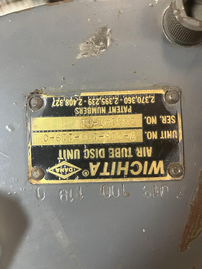 WICHITA DANA,7-018-100-119-0,AIR TUBE DISC CLUTCH UNIT