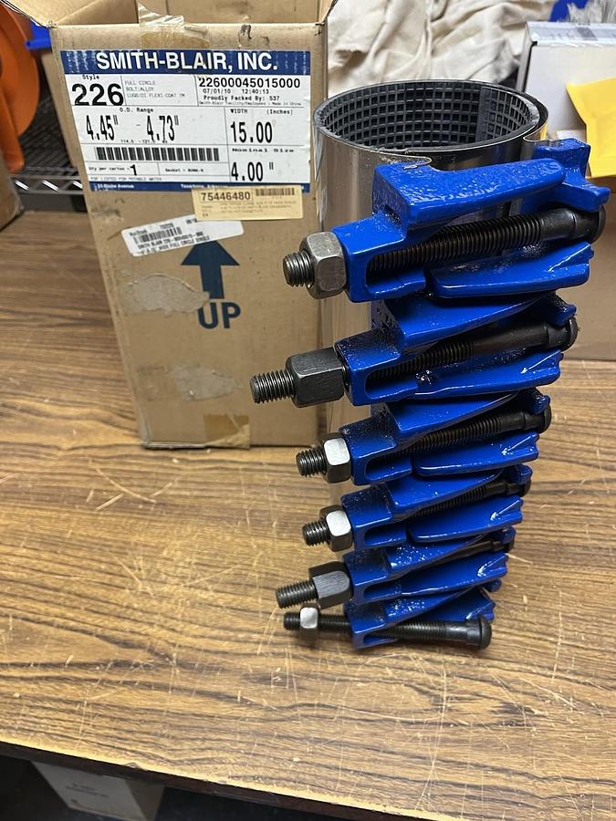 SMITH BLAIR,226-00045015000,FULL CIRCLE PIPE REPAIR CLAMP SIZE 4" WIDTH 15"