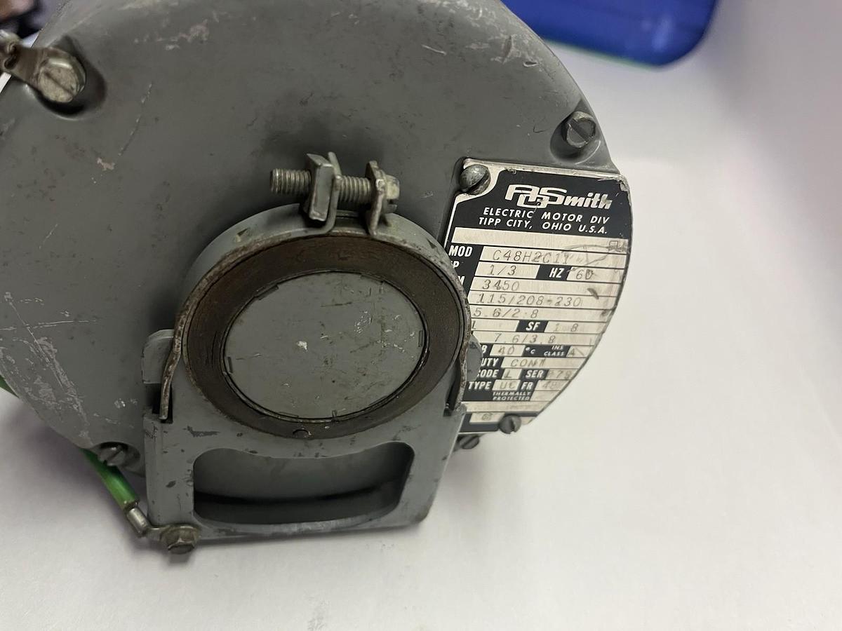 Used AO SMITH,C48H2C11,MOTOR 1/3HP 3450RPM 1PH FR 48