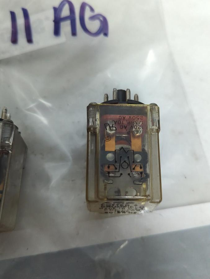 Used P&B,KRP11AG,PLUG IN RELAY 8-PIN LOT OF 2 PRE-OWNED