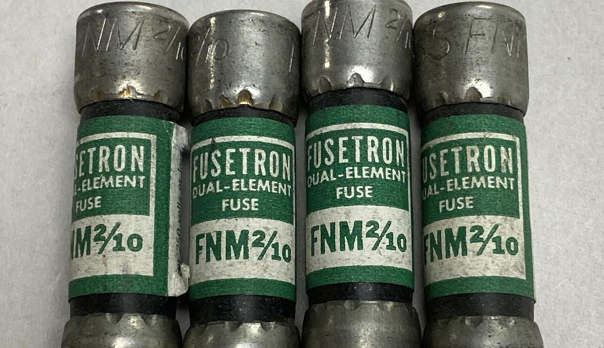 Bussmann,FNM 2/10,Fusetron Fuses Lot Of 4