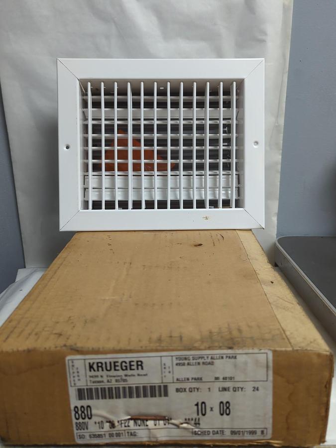 Used KRUEGER,880V,GRILL VENT REGISTER 10 X 8 INCH NOS