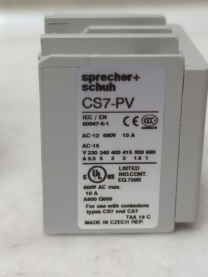 SPRECHER + SCHUH,CS7-PV-04,AUXILIARYY CONTACT NEW