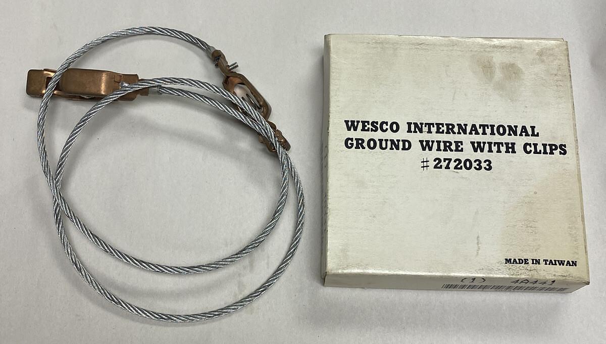 Wesco,272033,Ground Wire With Clips 3 FT New