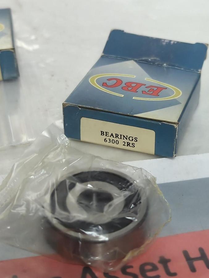 EBC,6300 2RS,RUBBER SEALED BALL BEARING LOT OF 6 NOS