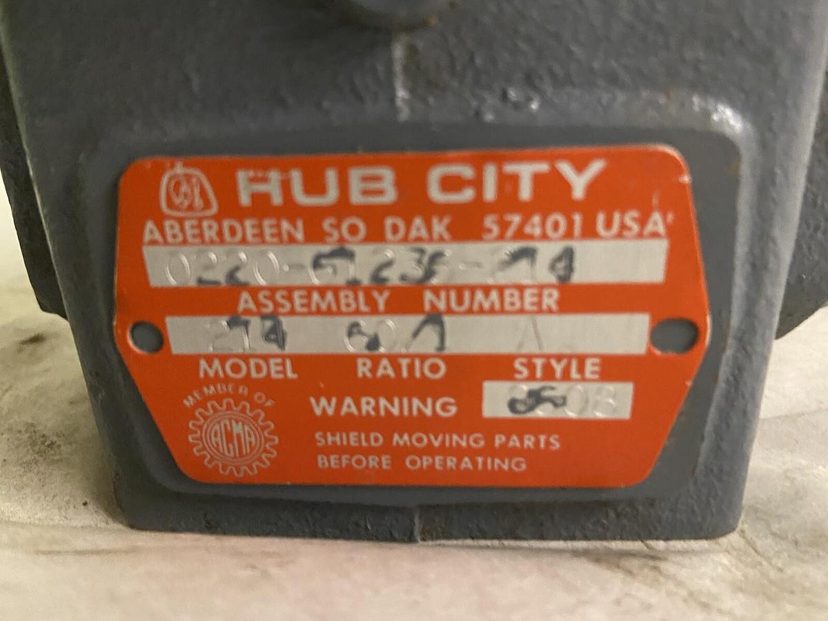 Used Hub City,0220-61236-214,Gear Reducer Model 214 Ratio 60 Style A