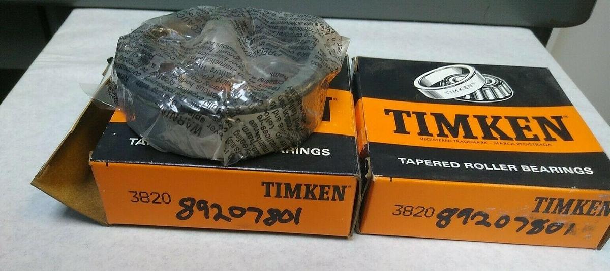 Used Timken,3820,Tapered Rolling Bearing Cup Lot Of 2 NOS