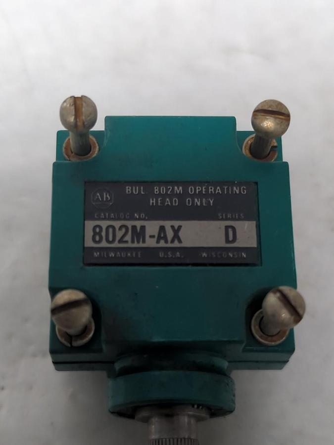 Used ALLEN BRADLEY,802M-AX,LIMIT SWITCH OPERATING HEAD SERIES D PRE-OWNED