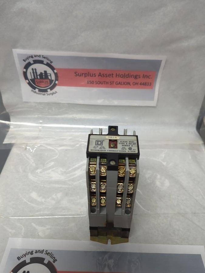 Used SQUARE D,8501-XD-20,CONTROL RELAY UNIT SERIES A PRE-OWNED