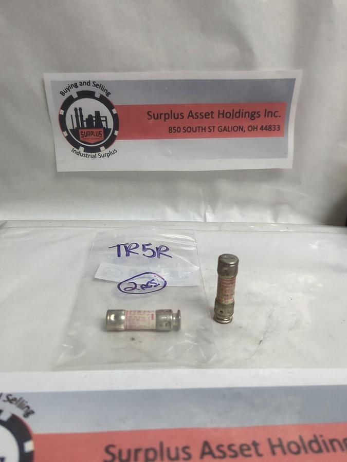 Used GOULD SHAWMUT,TR5R,TRI-ONIC 5 AMP FUSE LOT OF 2 PRE-OWNED