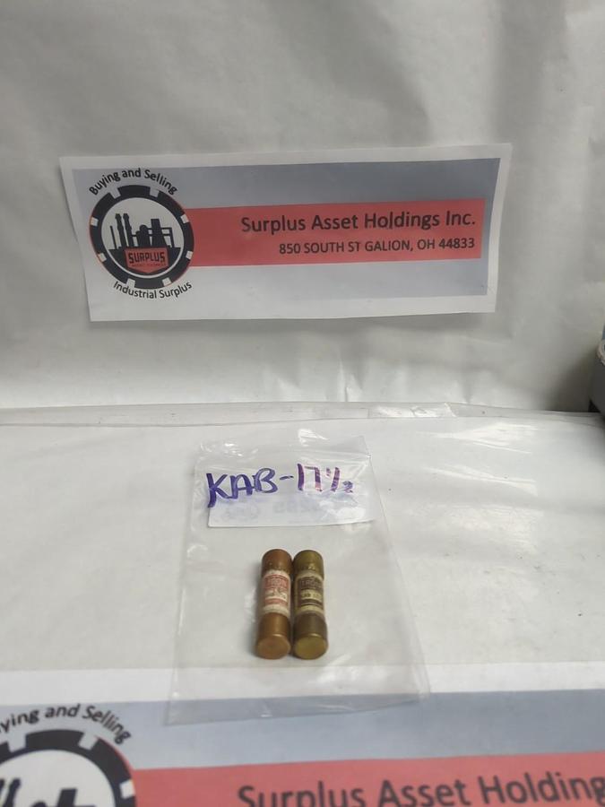 Used COOPER BUSSMANN,KAB-17-1/2,TRON 17-1/2 AMP FUSE LOT OF 2 PRE-OWNED