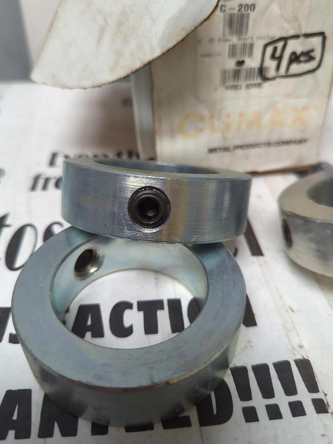 CLIMAX,C-200,1-PIECE CLAMPING COLLAR 2 INCH LOT OF 4 NOS
