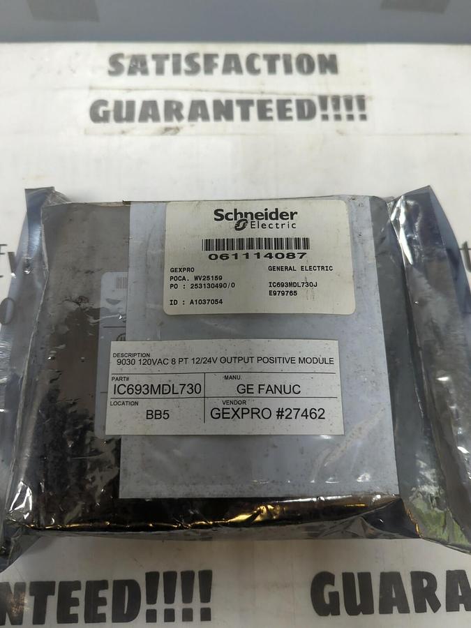 Used GE FANUC,IC693MDL730,OUTPUT MODULE 9030 120VAC/8 PT/12/24V REFURBISHED