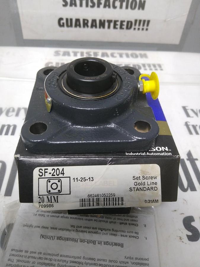 SEALMASTER,SF-204,FLANGE MOUNT BEARING UNIT 4-BOLT 20MM BORE NOS