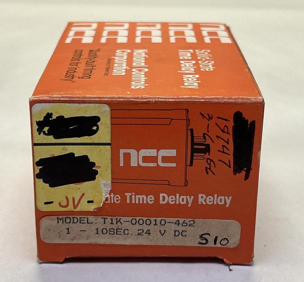 AMETEK NATIONAL CONTROLS,T1K-00010-462,TIME DELAY RELAY 1-10 SECONDS 24VDC NOS