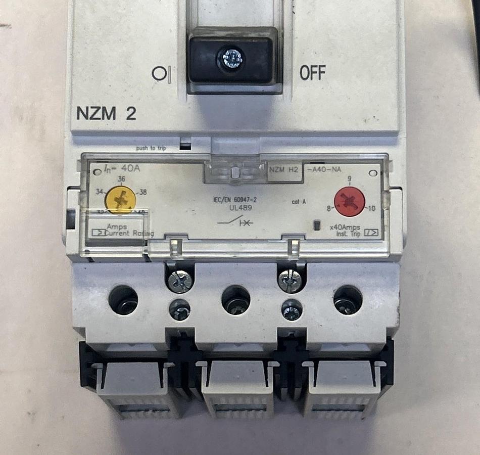 Used EATON,NZMH2-A40-NA,CIRCUIT BREAKER 40A 690V 3P