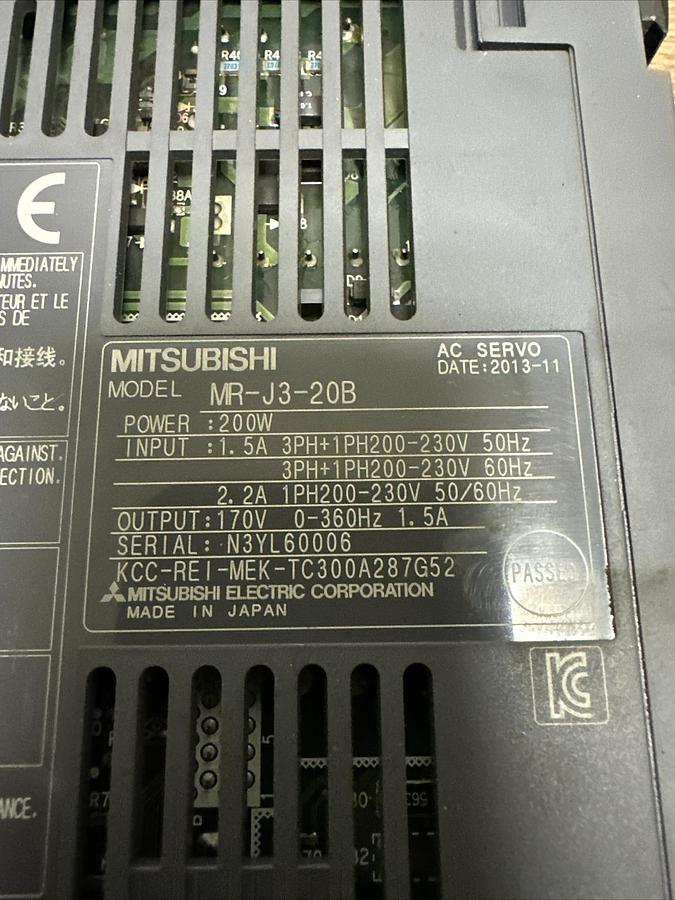 Used Mitsubishi,MR-J3-20B,Melservo Driver