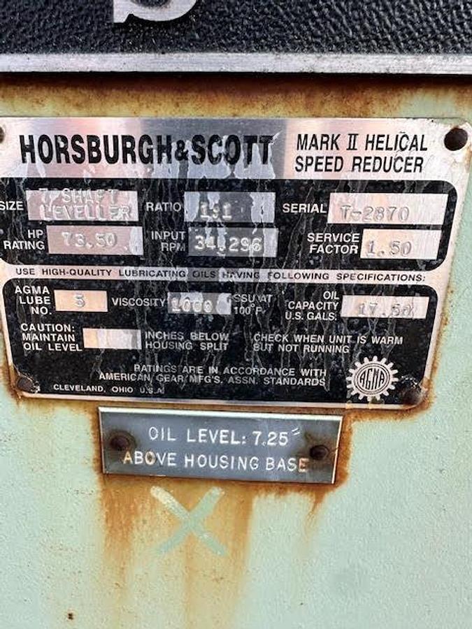 Used Horsburgh & Scott Mark 2 Helical Speed Reducer Gearbox