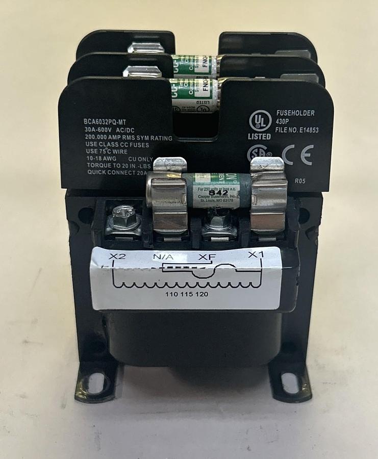 Used CUTLER-HAMMER,C0050E2AFB,INDUSTRIAL CONTROL TRANSFORMER 50VA