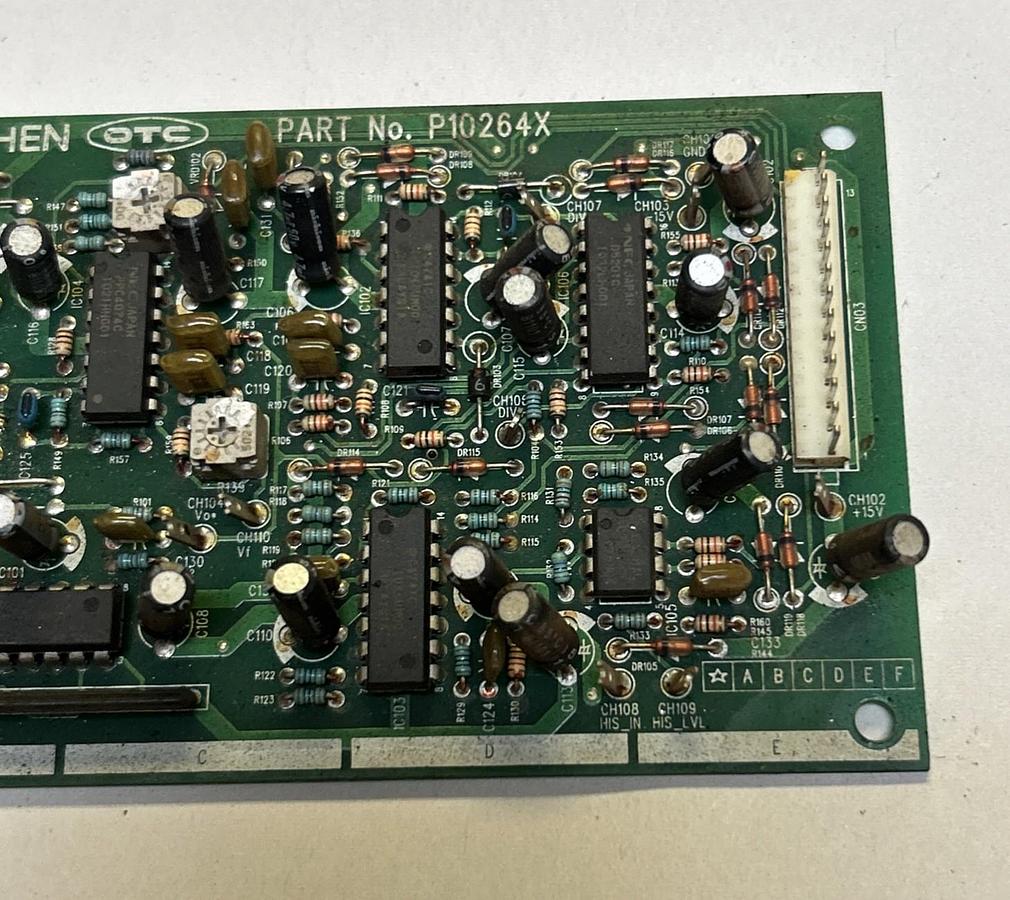 Used DAIHEN OTC,P10264X,CIRCUIT BOARD FOR DP400 WELDER