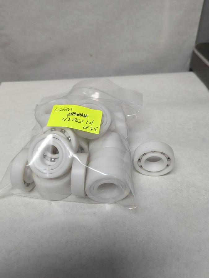 LAWSON,42186,DEEP GROOVE BALL BEARING POLYOXYMETHYLENE LOT OF 25 NOS