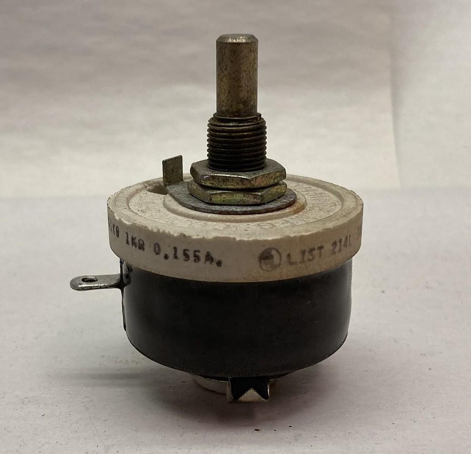Used Ohmite,RHS1K0,Rheostats 0.155 AMP MAX 214L 150 OHM